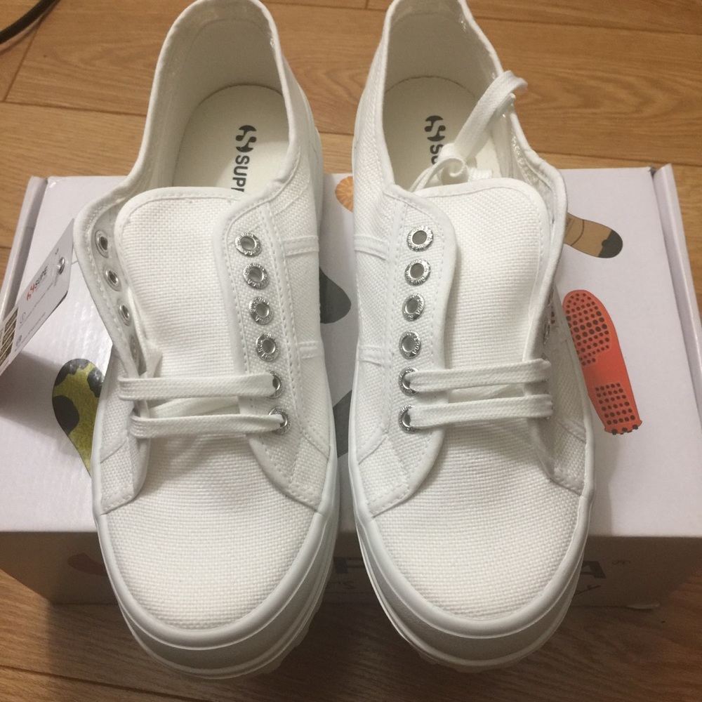 NWT Superga white canvas sneakers 2555 COTU - Picture 2 of 7
